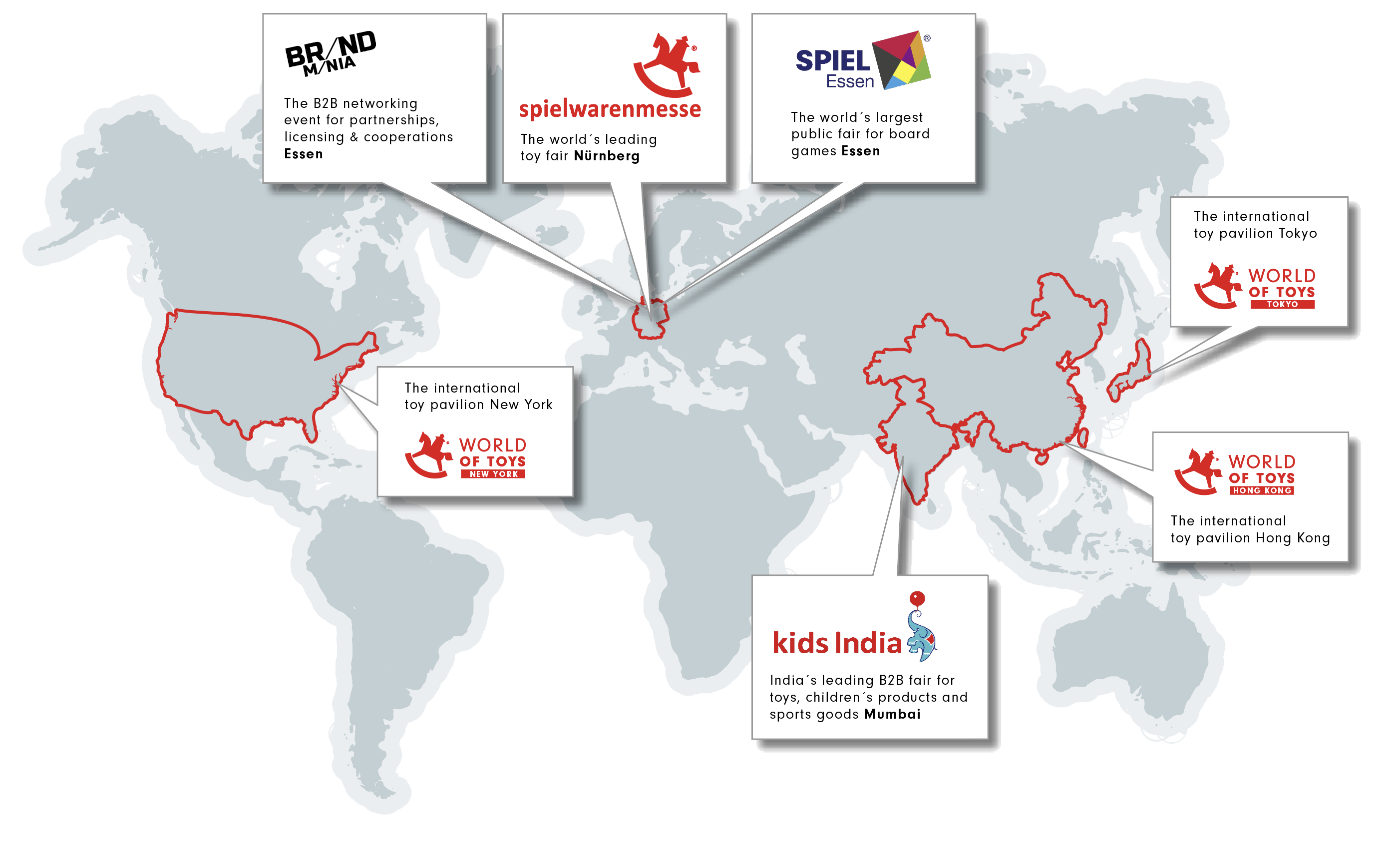Map with all events of Spielwarenmesse eG